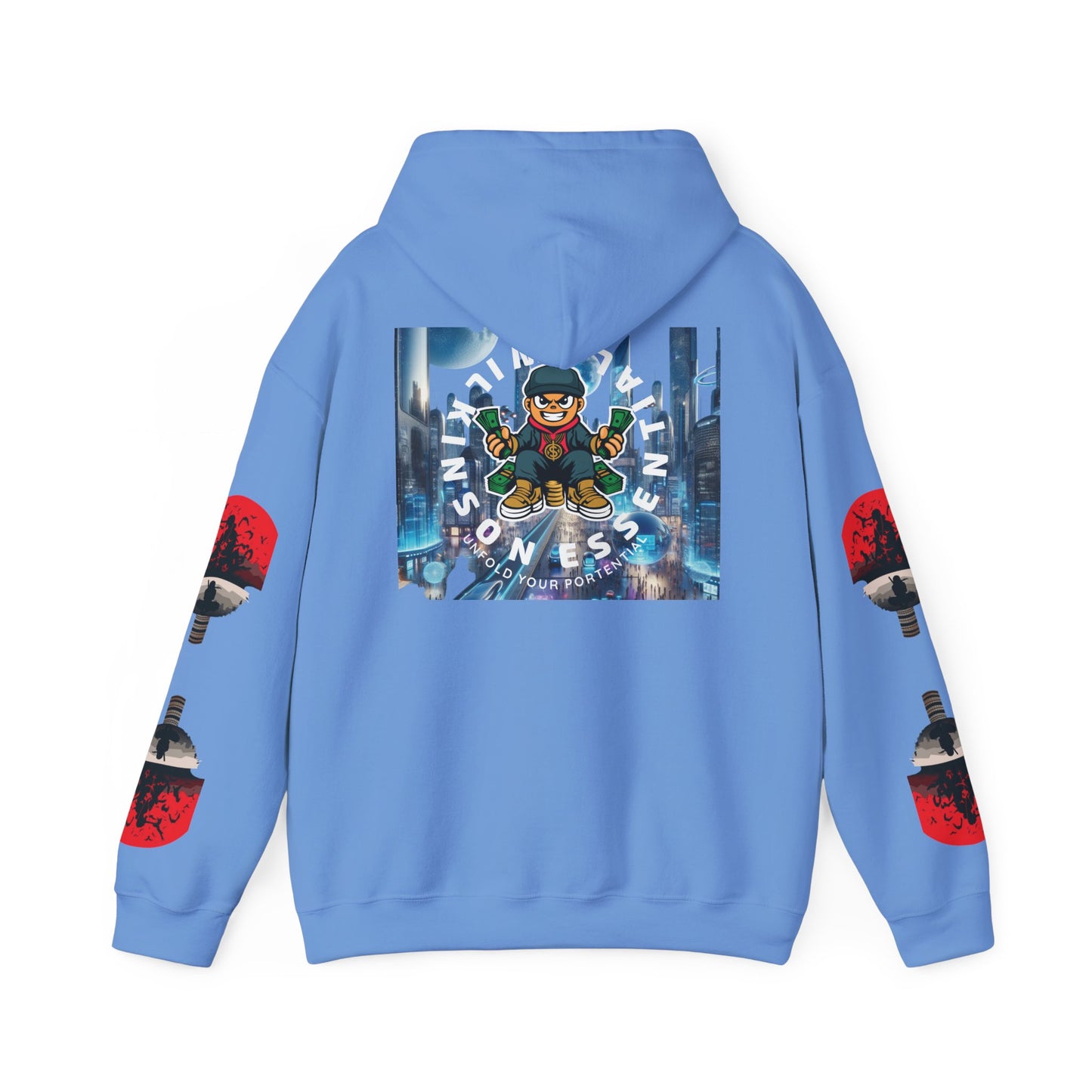 Carolina Blue Unisex Heavy Blend™ Unfold your Potential Hooded Sweatshirt