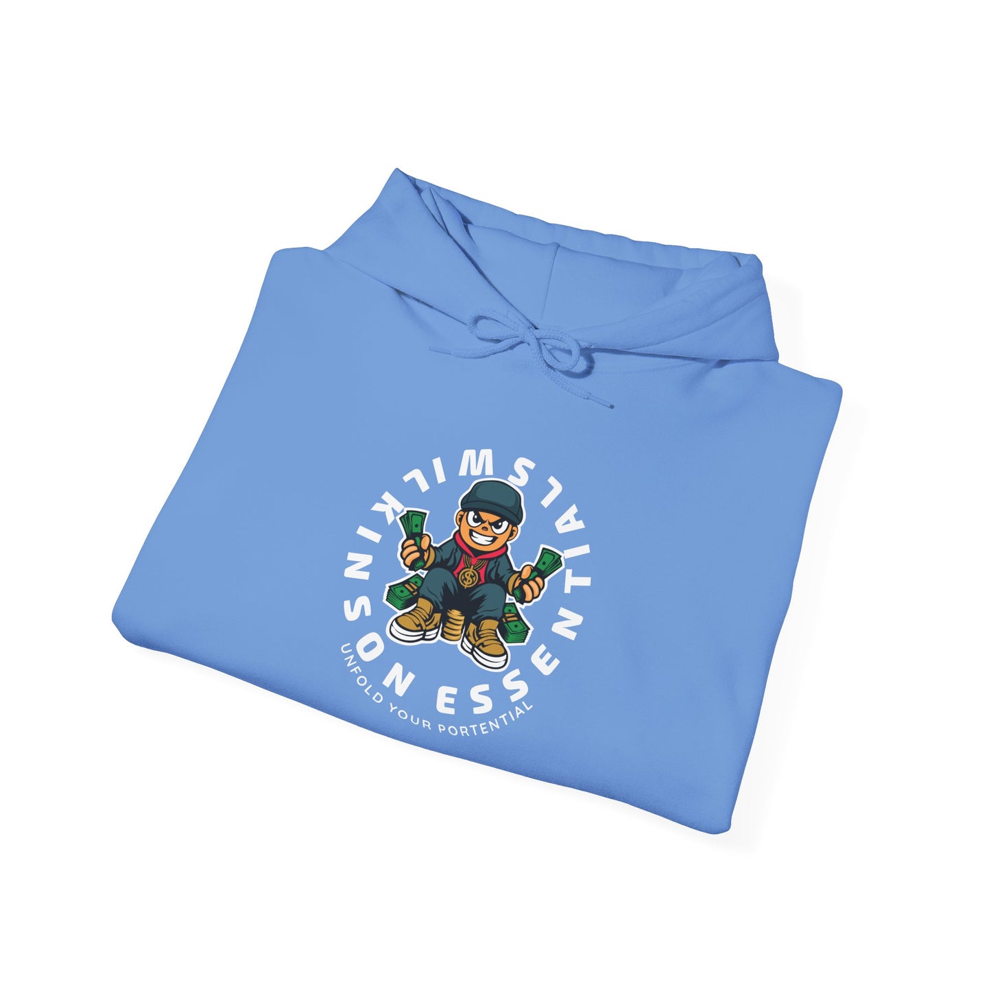 Carolina Blue Unisex Heavy Blend™ Unfold your Potential Hooded Sweatshirt