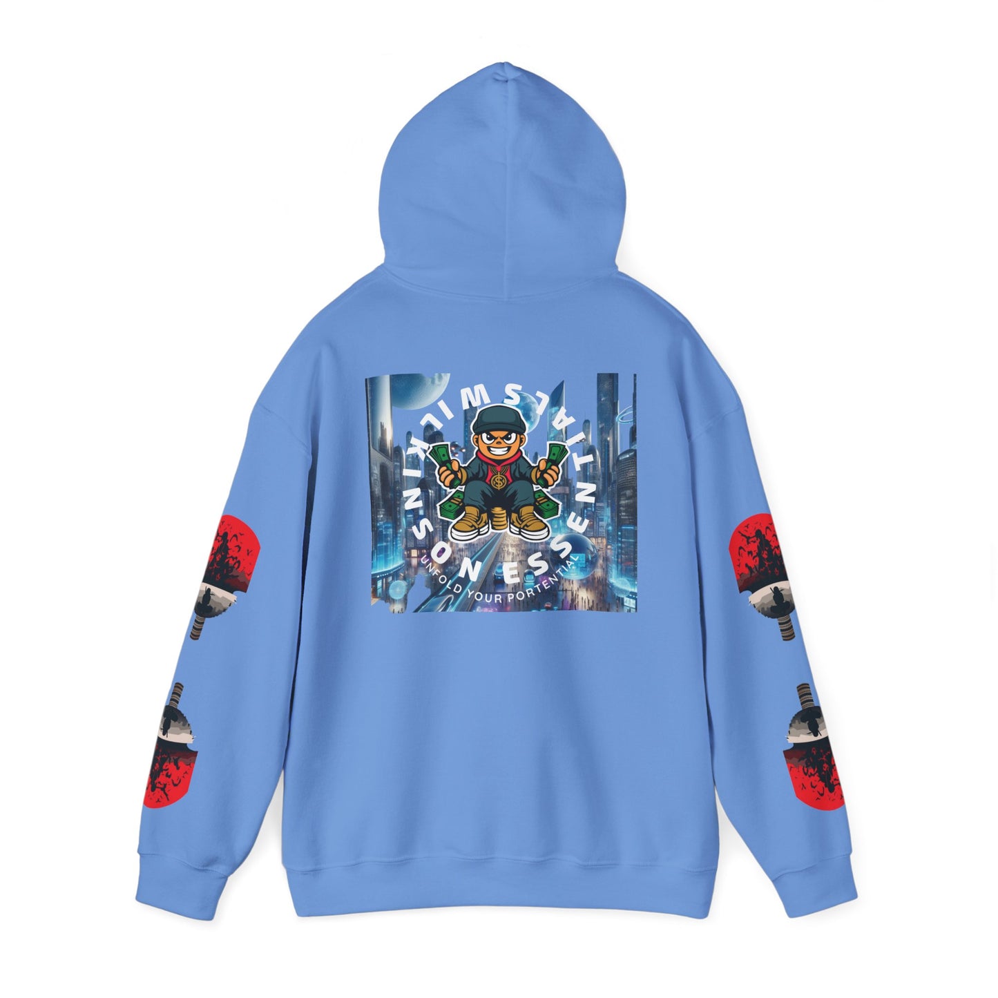 Carolina Blue Unisex Heavy Blend™ Unfold your Potential Hooded Sweatshirt