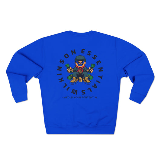 Royal Blue Crewneck Sweatshirt - Unfold Your Potential Graphic